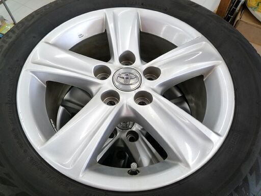 トヨタ 130系マークＸ前期で使用 純正アルミ付き スタッドレスタイヤ ブリヂストン VRX2 215/60R16 2022年製 4本
