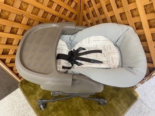 【愛品館 江戸川店】コンビ ネムリラ 4キャス オートスウィング プラッドグレー2021年モデル 電動ハイローチェア ID:110-024369-007