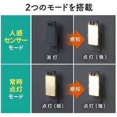 サンワダイレクト　人感センサー付きLEDライト　800-LED018の画像