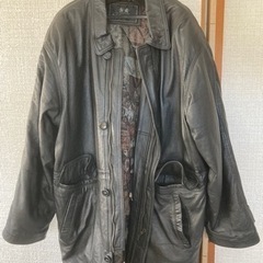 終了　皮のコート　今日中　差し上げます、