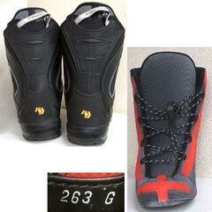 スノーボードブーツ 約26cm APX FREEDOM ブラック 黒　紐 ソフトブーツ スノボ 靴 ☆ PayPay(ペイペイ)決済可能 ☆ 札幌市 豊平区 平岸 平岸店の画像