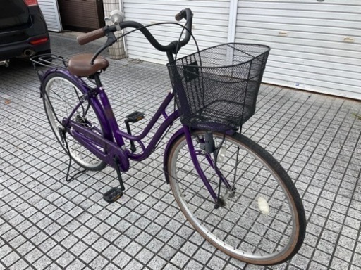 【26インチ自転車】美品❗️変速なし　リヤタイヤ、前カゴ、鍵新品❗️スペアキーあり　若林自転車　膳所店　SALE中❗️