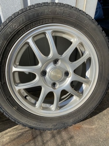 中古　軽自動車用　155 65 14 アルミホイール　ナット有