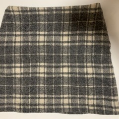 ウールブレンド　チェック　ミニスカート　UNIQLO ユニクロの画像