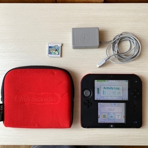 Nintendo 2DSとポケモンX(北米版)ケース充電器付き