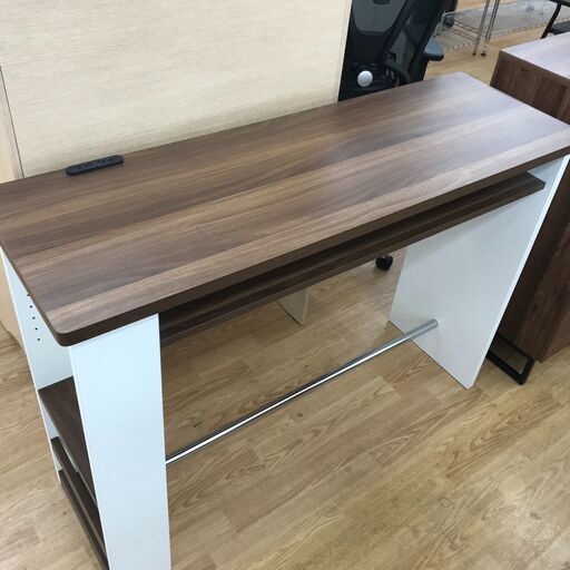 ★ジモティ割あり★  カウンターテーブル こげ茶 H86×W121×D40 クリーニング済み KJ3568