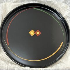 秀衡塗　丸盆　丸三漆器