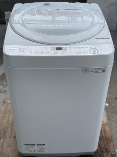 送料・設置込み　洗濯機　7kg SHARP 2019年