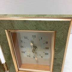 ♪【あげます！0円】QUARTZ クォーツ 風景画 置時計 アナログ インテリア 卓上置き 現状品 (NF230114) Zi-455-59Wの画像