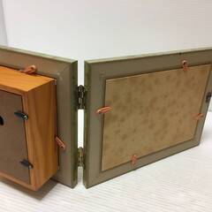 ♪【あげます！0円】QUARTZ クォーツ 風景画 置時計 アナログ インテリア 卓上置き 現状品 (NF230114) Zi-455-59Wの画像