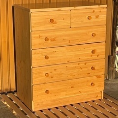 ●5段木製タンス●あげますの画像