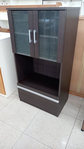 ★ジモティ割あり★  食器棚 ブラウン H118×D39.5×W60.5 クリーニング済み TJ2859