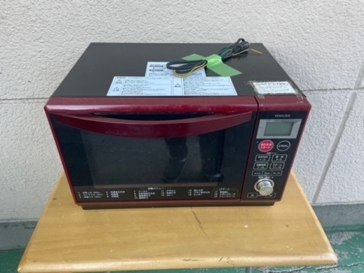 【リユース品】ヤマゼン　オーブンレンジ　赤