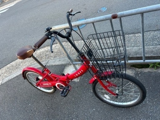 20インチ 折り畳み自転車 カゴ大きめ サドルきれい 中古