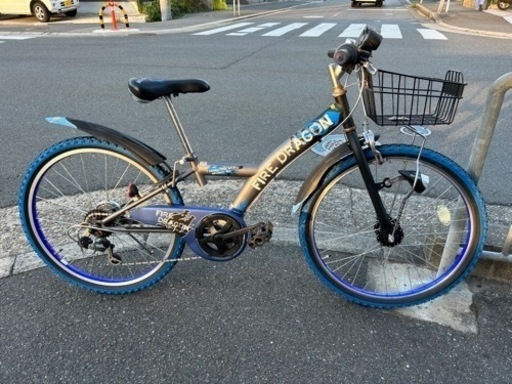 24インチ 子供車 ブロックタイヤ 中古 6段変速