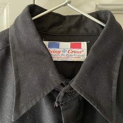 ヴィンテージ US ARMY NAVY シャツ Lサイズ（黒）の画像
