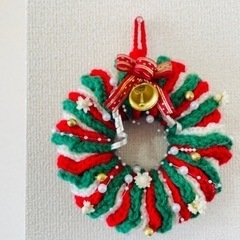 ふわふわ可愛いクリスマスリース