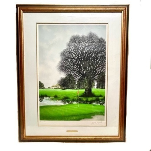 【ジャック・デペルト/Jacques Deperthes】「ジュネーブのカントリークラブ」 リトグラフ 100/150 肉筆サイン 76.6cm×95.6cm 額装