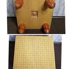 碁盤 碁石(本蛤) セット 42cm×45.2cm×14.6cm(厚み)高さ27㎝ 脚付き へそ付き の画像