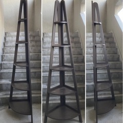 値下げ↓中古◆コーナーラック◆木製◆三角ディスプレイ◆の画像