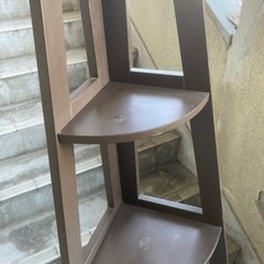 値下げ↓中古◆コーナーラック◆木製◆三角ディスプレイ◆の画像