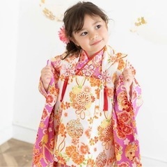 七五三 9点フルセット 3歳女の子 パープル花柄の画像