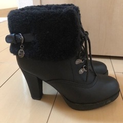 冬よう　裏起毛　ハイヒール　レディース 靴の画像