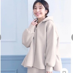 コカ coca ダンボールニットサイドフレアフードパーカー