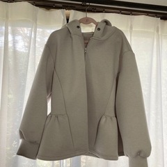 コカ coca ダンボールニットサイドフレアフードパーカーの画像