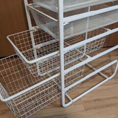■　IKEA、ALGOT、衣類収納、メッシュカゴ、５段、山梨県甲斐市の画像