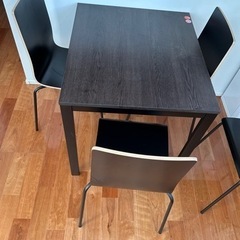 IKEA ダイニングテーブルセット 黒