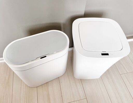 【２点セット】10L・8L 自動開閉　電動ゴミ箱　＋クッション