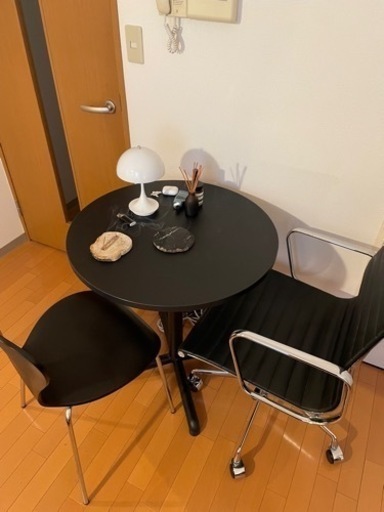IKEA ラウンドテーブル　ブラック 70cm