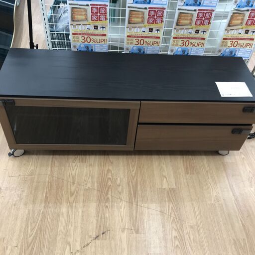 ★ジモティ割あり★  TV台 ブラック H44×W120×D37 クリーニング済み KJ3579
