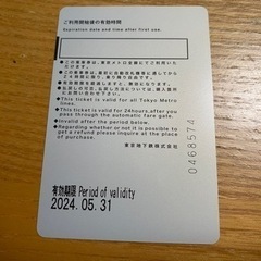 東京メトロ24時間乗車券の画像