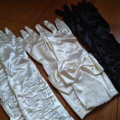 [未使用]ブライダル ウェディンググローブ 手袋 レース ３点セ...