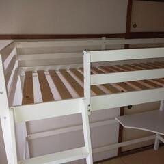 決まりました❗あげます。ロフトベッド　デスク付き