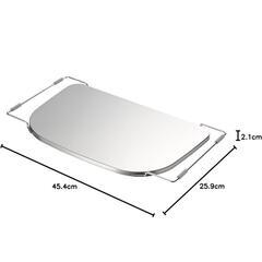 188fk ★受け渡し決まりました★【未使用品・開封品】オークス レイエ 調理スペースが広がる シンクトレー シルバー 日本製 LS1537

の画像