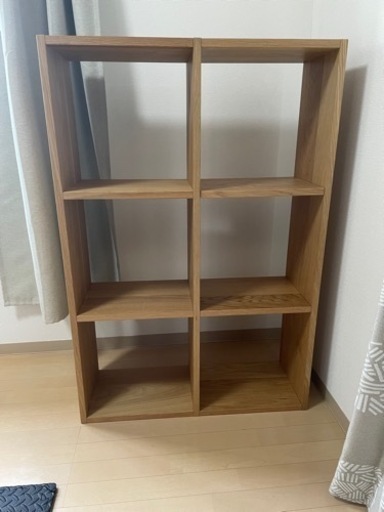 無印良品　スタッキングシェルフ　3段×2列　オーク
