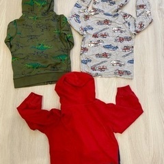 男の子　パーカー　フーディ　ロンT  3Tの画像