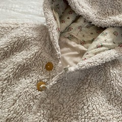 ベビーポンチョ 70〜80 もこもこアウター 上着 秋冬の画像