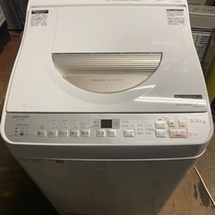 北九州市内配送無料　保証付き　ES-TX5B-N 縦型洗濯乾燥機 ゴールド系 [洗濯5.0kg /乾燥3.5kg /ヒーター乾燥(排気タイプ) /上開き] 訳あり値下げ