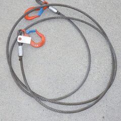 １０ｍｍ×４ｍ　ワイヤー　両フック付　４本セット