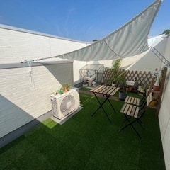 人工芝　IKEA イケア　100数枚プラス木のパネル9枚　ルッネン