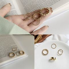 レディースリング重ね付け4点セット（新品）13号相当の画像