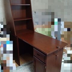 ライティングデスク　鏡付の画像