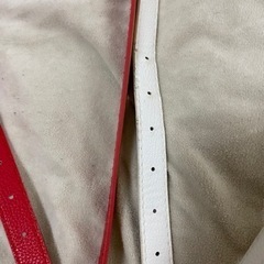 ベルト　レット&ホワイト2本セットの画像