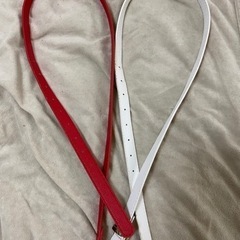 ベルト　レット&ホワイト2本セット