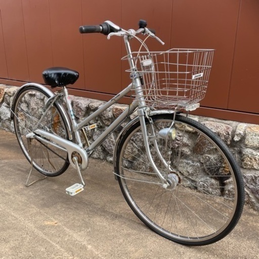 ブリヂストン通勤通学自転車 27インチ カゴ/変速機/鍵/オートライト付 定価5万円