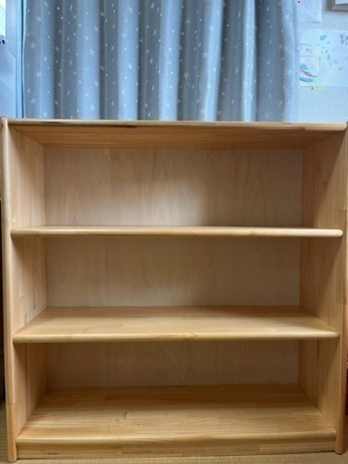 【お値下げしました】ブロック社　白木棚　大　背板付　モンテッソーリ